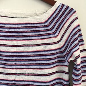 LOFT Striped Boatneck Sweater | Size Small